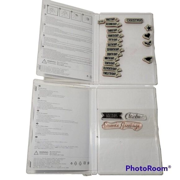 Stampin' Up Rubber Mount Stamp Sets 12 Days of Christmas & Watercolor Winter Too - Picture 4 of 12